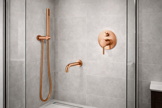 Thermostatische Driedelige Handdouche Set - Staafhanddouche & Kraan | Ymonde ©