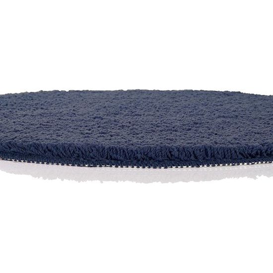 OceanComfort Round Bath Mat Ø60 cm – Navy Blue Non-slip & Soft