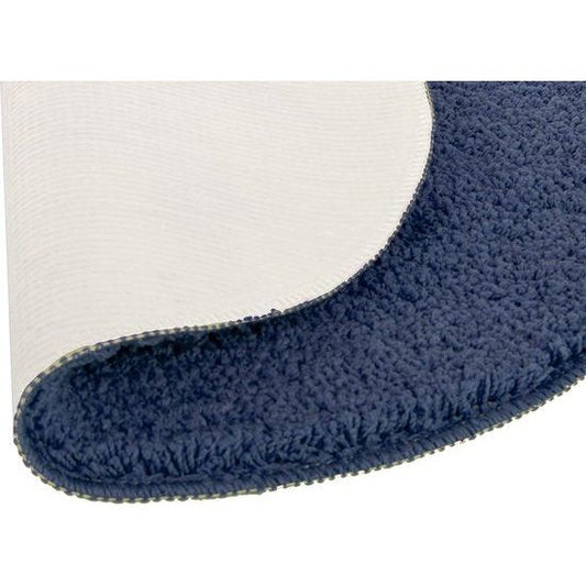 OceanComfort Ronde Badmat Ø60 cm – Marineblauw Antislip & Zacht