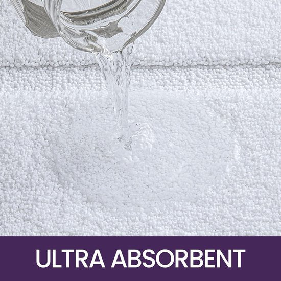 DryNest Bath Mat 60x110 cm - White Non-Slip Microfiber Bathroom Carpet | Ymonde