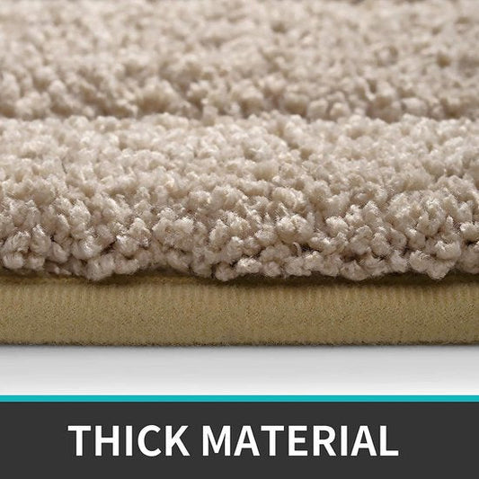Tappetino da bagno CloudComfort Beige 40×60 cm – Ultra morbido e antiscivolo
