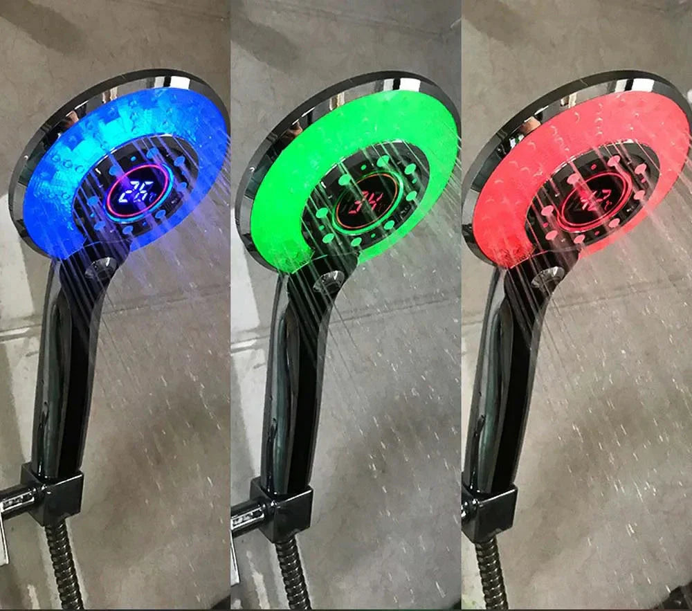 ThermaGlow Shower Head - LED Display High Pressure | Ymonde