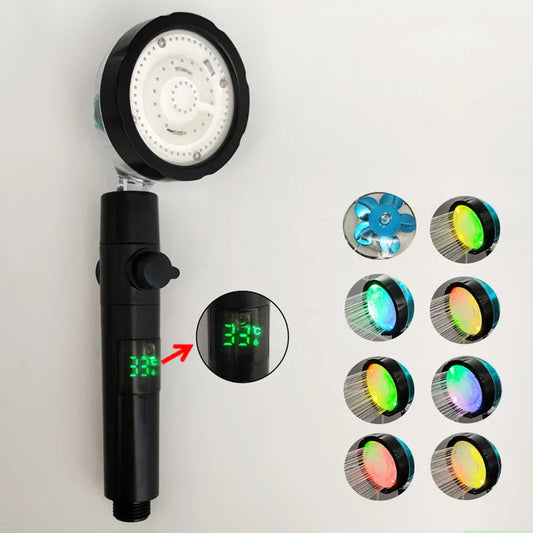 SaraGlow Douchekop – LED Temperatuur & Turbo Regendouche | Ymonde
