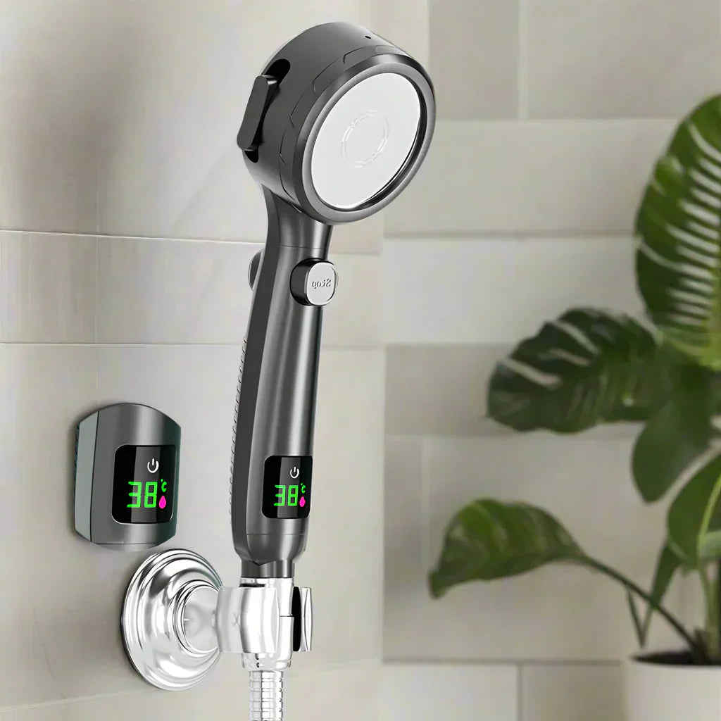 LumiFlow Duschhuvud - LED högtryck 3 positioner | Ymonde