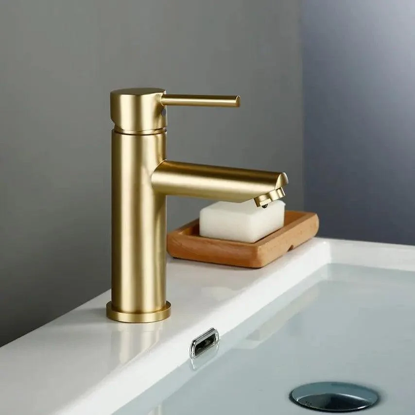 Grifo De Lavabo Dorado Rozin, Monomando Y Mezclador, Estilo Moderno, Para Baño