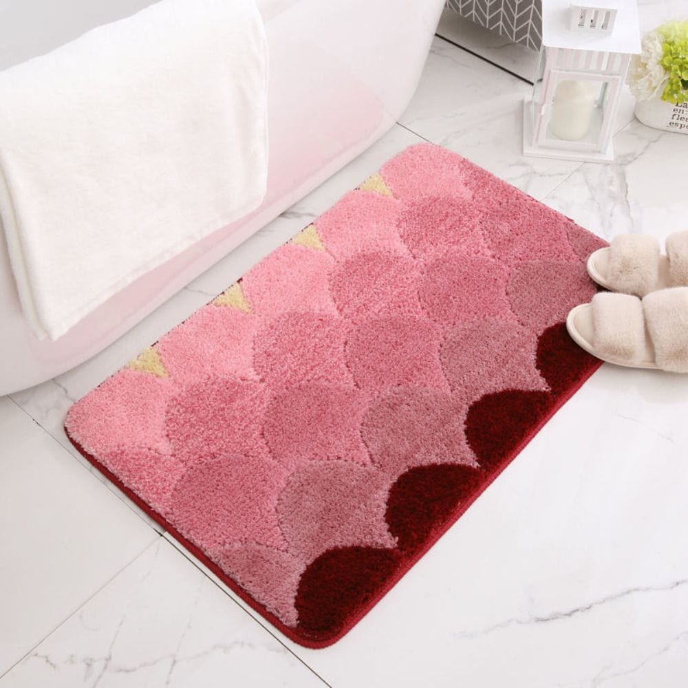 Rosa design badematte myk og sklisikker for moderne bad fra Ymonde