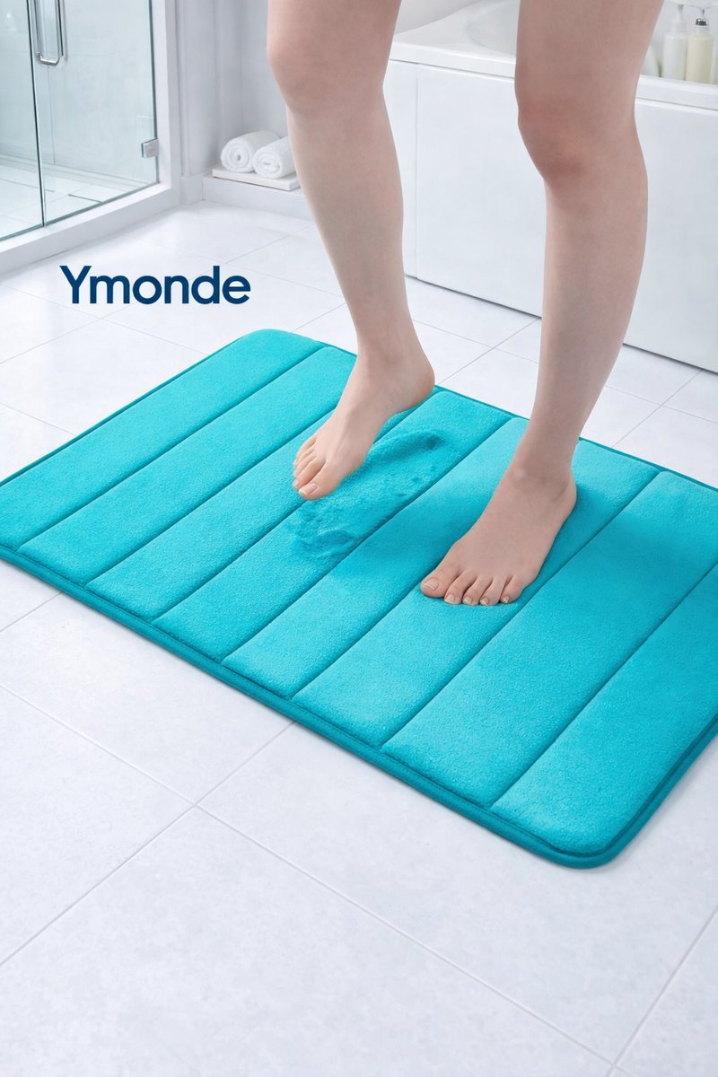 oceana badematte Ymonde turkis anti-skli 40×60cm