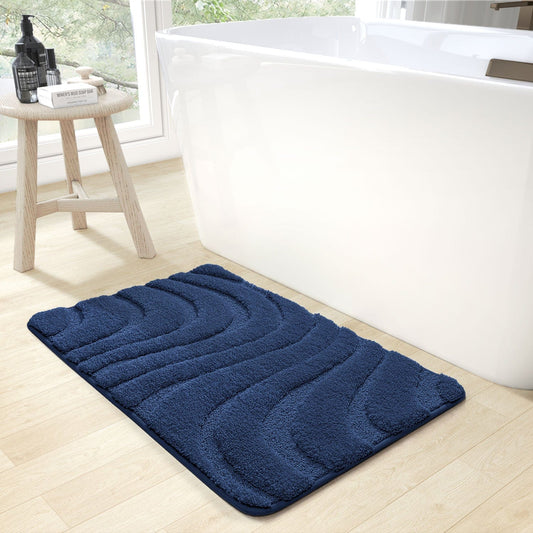 MarineWave – Zachte Blauwe Antislip Badmat | Ymonde