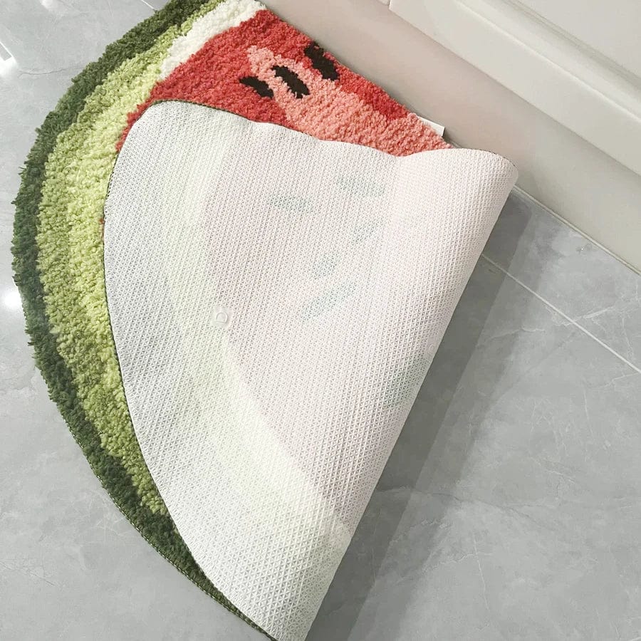 Playful Fruit Bath Mat Half Moon Shape – Soft & Non-Slip | Ymonde