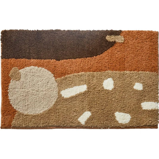 BrownyDry Badmat – Extra Dikke Badkamermat Bruin & Beige | Ymonde