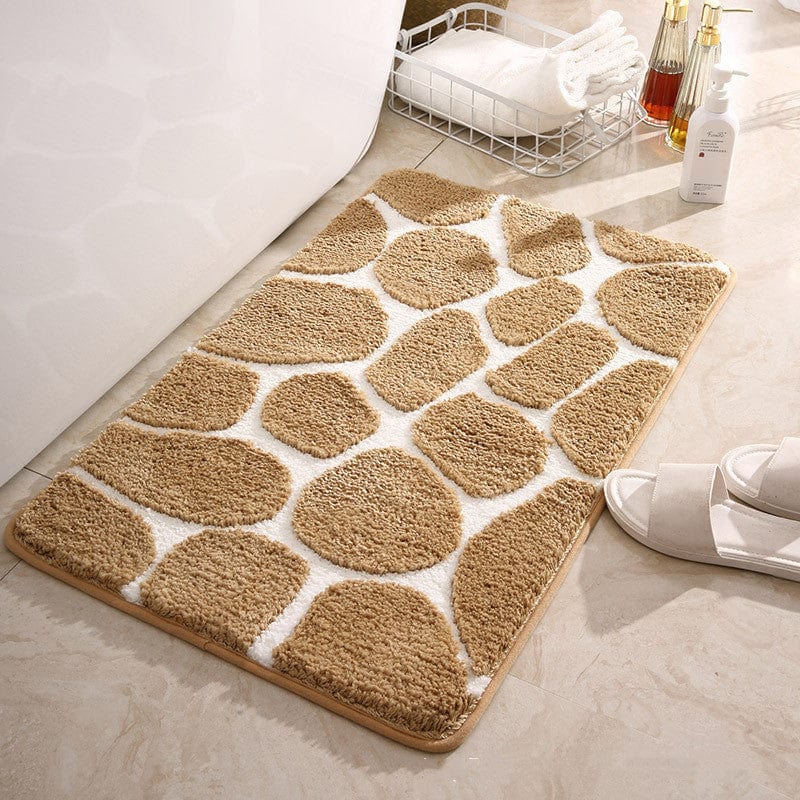Zen Stepping Stone Badematte – Natursteinsutseende og myk komfort | Ymonde