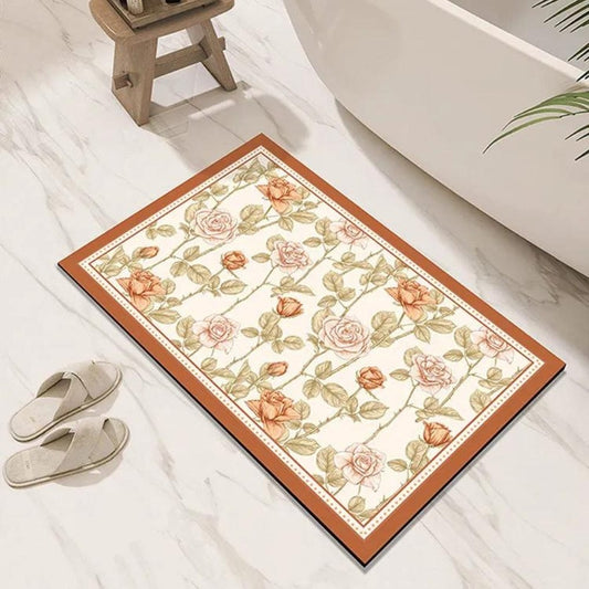 FloraDry Diatomite Floral Mat Bath – Ultra Absorbent & Quick Dry | Ymonde