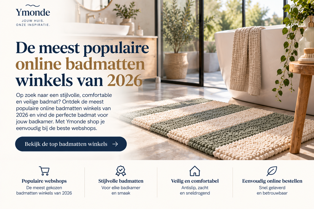 Meest populaire online badmattenwinkels in 2026 met Ymonde