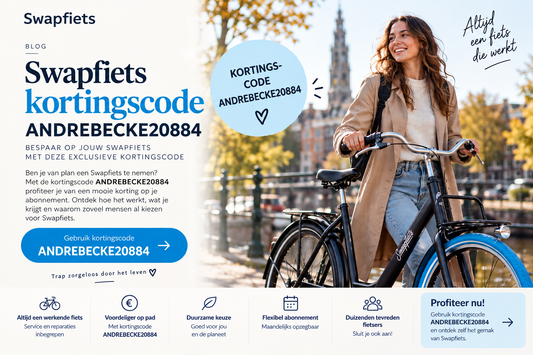 Swapfiets kortingscode ANDREBECKE20884 voor referral korting op een Swapfiets-abonnement