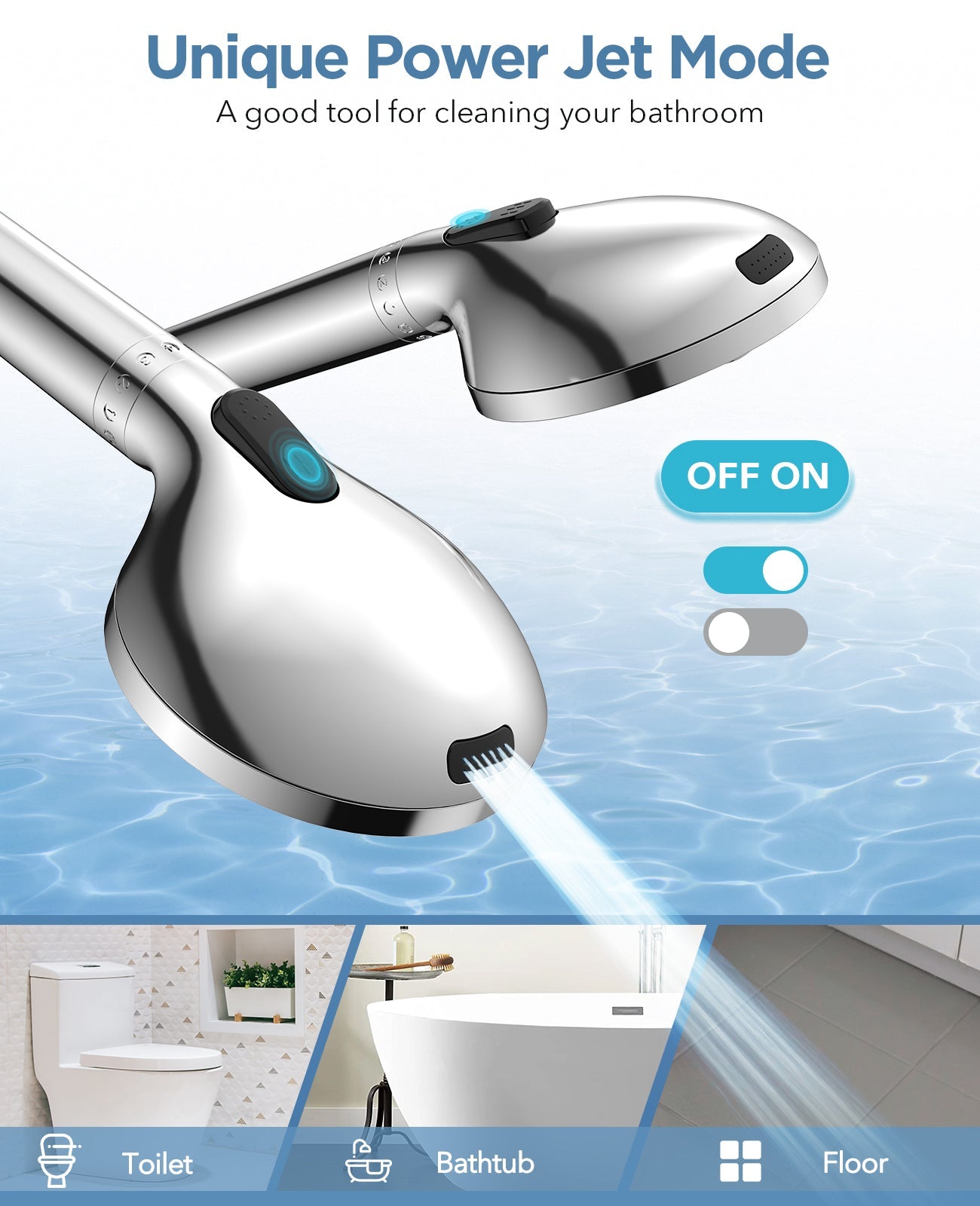 HydroPure Shower Head – 10 Settings & Mineral Filter Hand Shower | Ymonde