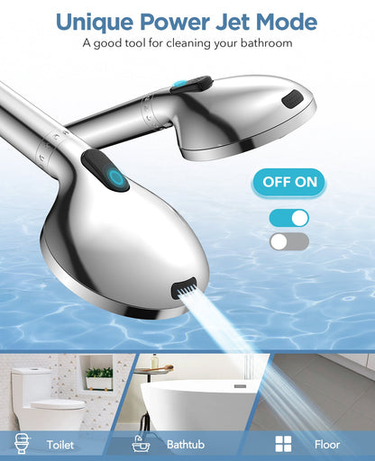 HydroPure Shower Head – 10 Settings & Mineral Filter Hand Shower | Ymonde
