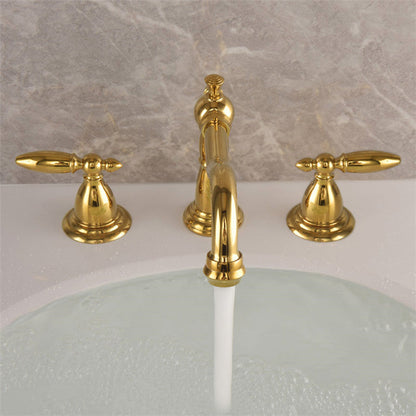Lumière Basin Mixer - Brass Dual Handle 3-Hole | Ymonde