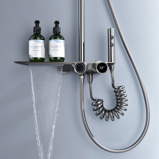 AquaLuxe 3-in-1 Doucheset - Inbouw Regendouche Metaalgrijs | Ymonde