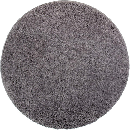 SoftCircle Grey Round Bath Mat Ø60 cm – Grey Non-slip & Water-absorbent