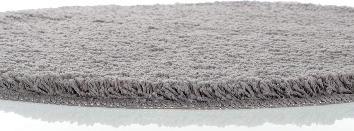 SoftCircle Grey Round Bath Mat Ø60 cm – Grey Non-slip & Water-absorbent