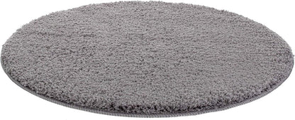 SoftCircle Grey Round Bath Mat Ø60 cm – Grey Non-slip & Water-absorbent