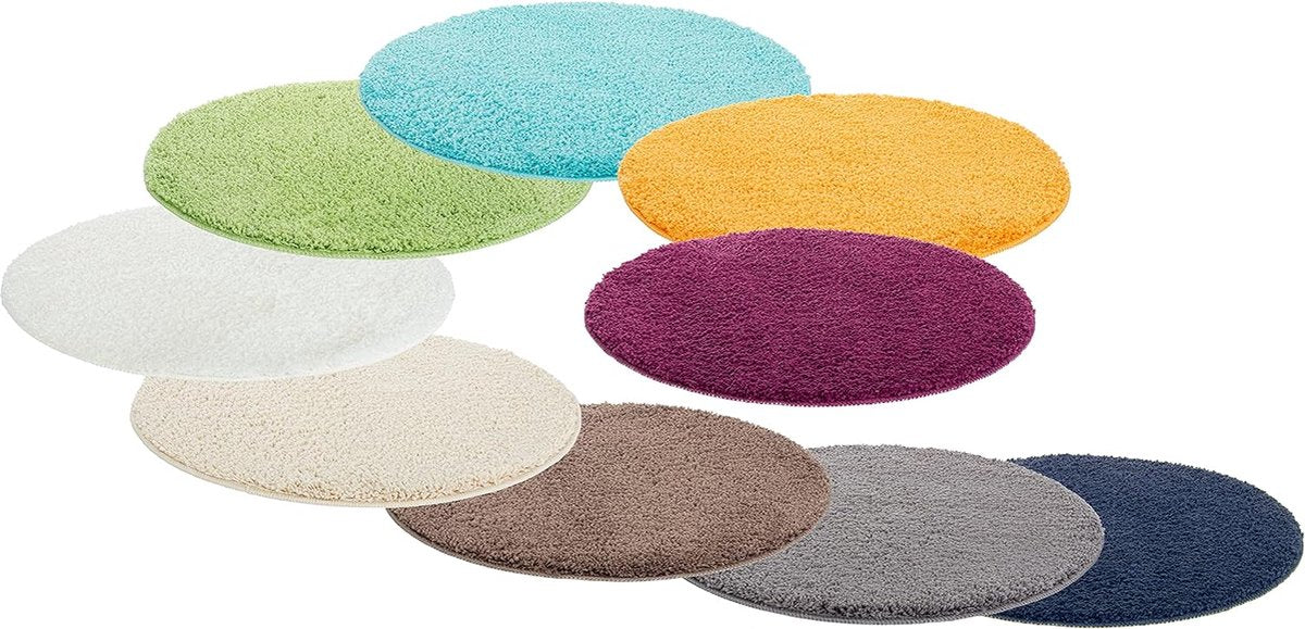 SoftCircle Grey Round Bath Mat Ø60 cm – Grey Non-slip & Water-absorbent