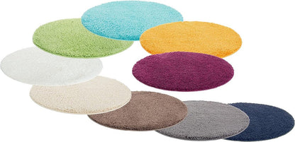 SoftCircle Grey Round Bath Mat Ø60 cm – Grey Non-slip & Water-absorbent