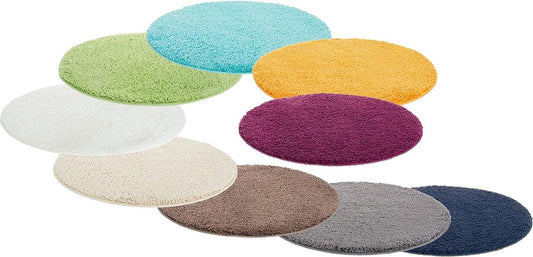 SoftCircle Grijze Ronde Badmat Ø60 cm – Grijs Antislip & Waterabsorberend