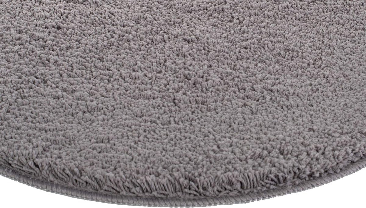 SoftCircle Grey Round Bath Mat Ø60 cm – Grey Non-slip & Water-absorbent