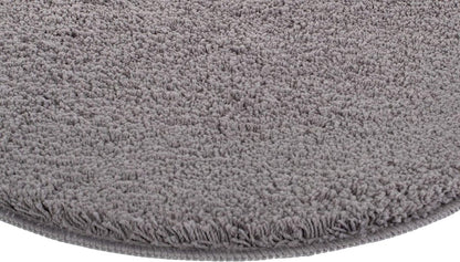 SoftCircle Grey Round Bath Mat Ø60 cm – Grey Non-slip & Water-absorbent