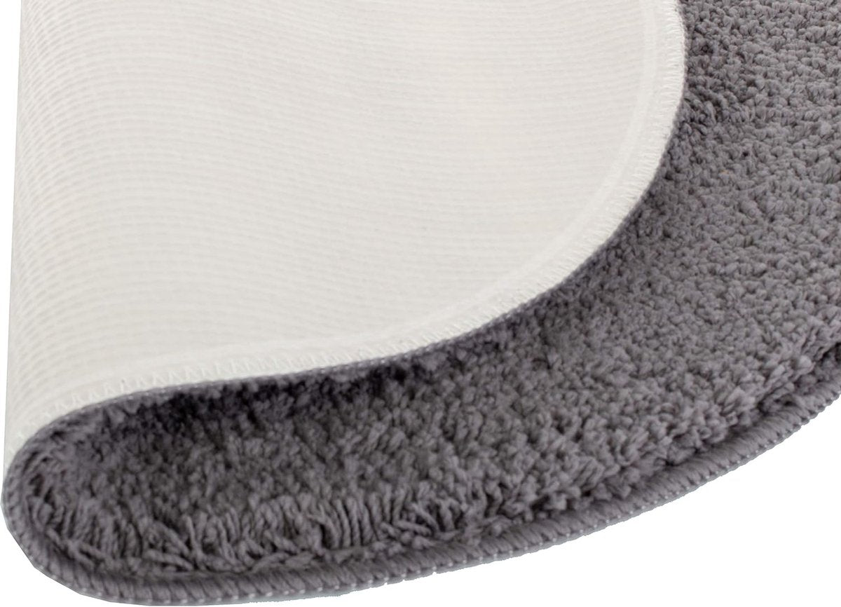 SoftCircle Grey Round Bath Mat Ø60 cm – Grey Non-slip & Water-absorbent