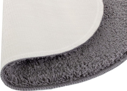 SoftCircle Grey Round Bath Mat Ø60 cm – Grey Non-slip & Water-absorbent
