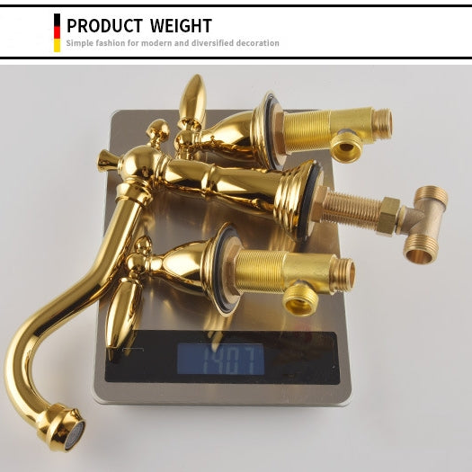 Lumière Basin Mixer - Brass Dual Handle 3-Hole | Ymonde