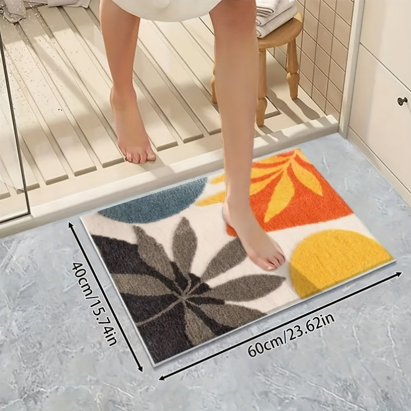 GeoSoft Bath Mat - Abstract Pattern Anti-Slip | Ymonde