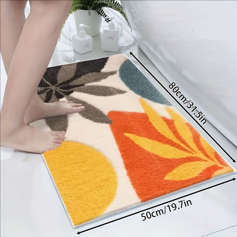 GeoSoft Bath Mat - Abstract Pattern Anti-Slip | Ymonde