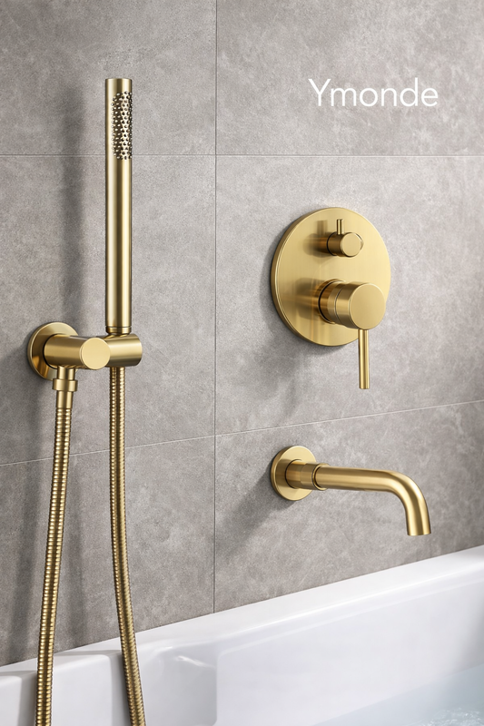Thermostatische Driedelige Handdouche Set - Staafhanddouche & Kraan | Ymonde ©