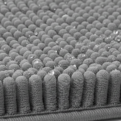 Gray Bath Mat – Non-Slip & Absorbent – ​​Comfortable Bathroom Mat 60 x 90 CM