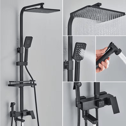 FlowLine duschset - Regnduschtermostatspruta | Ymonde