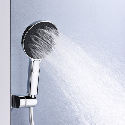 ChromeFlow Surface-mounted Rain Shower - Thermostatic Shower Set Chrome | Ymonde
