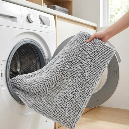 Light Gray Bath Mat 90x60 cm – Non-Slip & Absorbent – ​​Comfortable Bathroom Mat