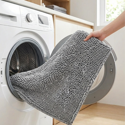 Gray Bath Mat – Non-Slip & Absorbent – ​​Comfortable Bathroom Mat 60 x 90 CM