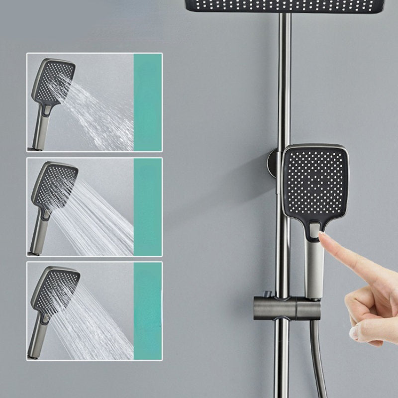 ZenithFlow Digital Wellness Shower - Thermostatic Surface-mounted Shower Set | Ymonde