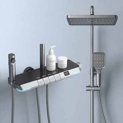 SmartTemp Shower Set - Thermostatic Rain Shower with Digital Display | Ymonde