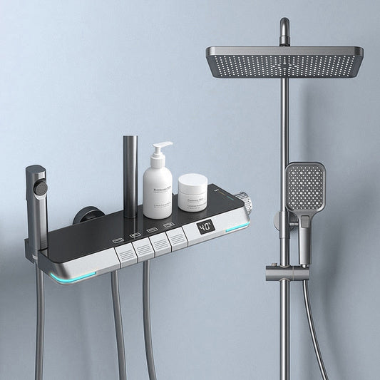SmartTemp Doucheset - Thermostatische Regendouche met Digitale Display | Ymonde
