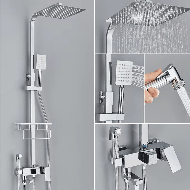 FlowLine duschset - Regnduschtermostatspruta | Ymonde