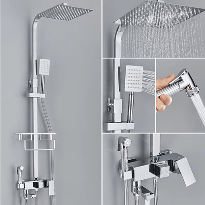 FlowLine duschset - Regnduschtermostatspruta | Ymonde