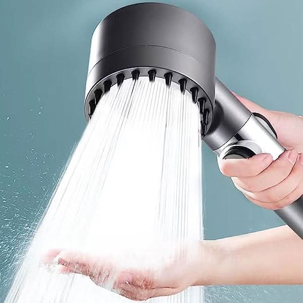 Gray High Pressure Shower Head – With Simple Push Button | Ymonde ©