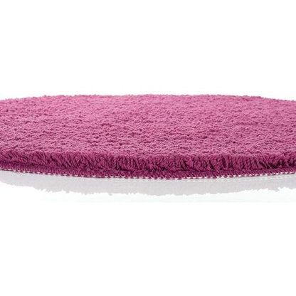 Rund Badematte Ø60 cm Bringebærfarget - Lilla Sklisikker & Myk | Ymonde®