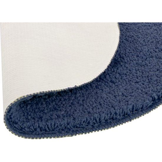 OceanComfort Round Bath Mat Ø60 cm – Navy Blue Non-slip & Soft