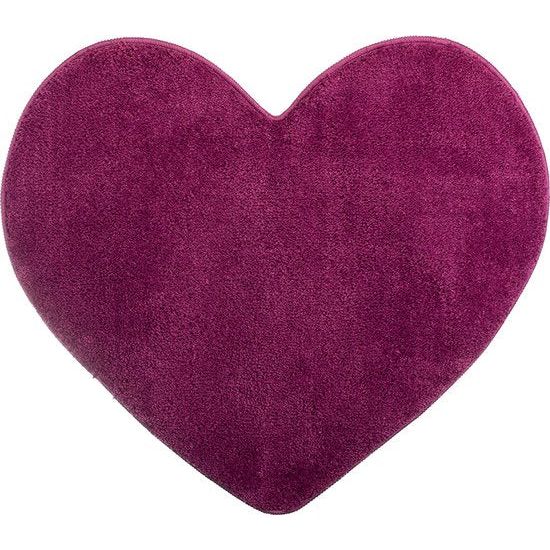 Bath Mat 70x80 cm Plum Purple Heart – Absorbent & Anti-slip | Ymonde®